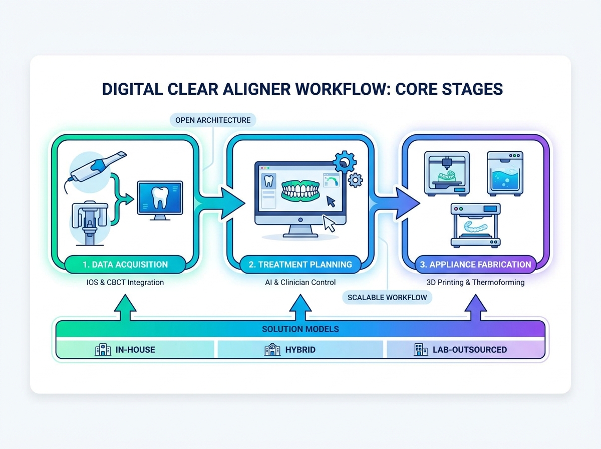 Clear aligner digital workflow evaluation